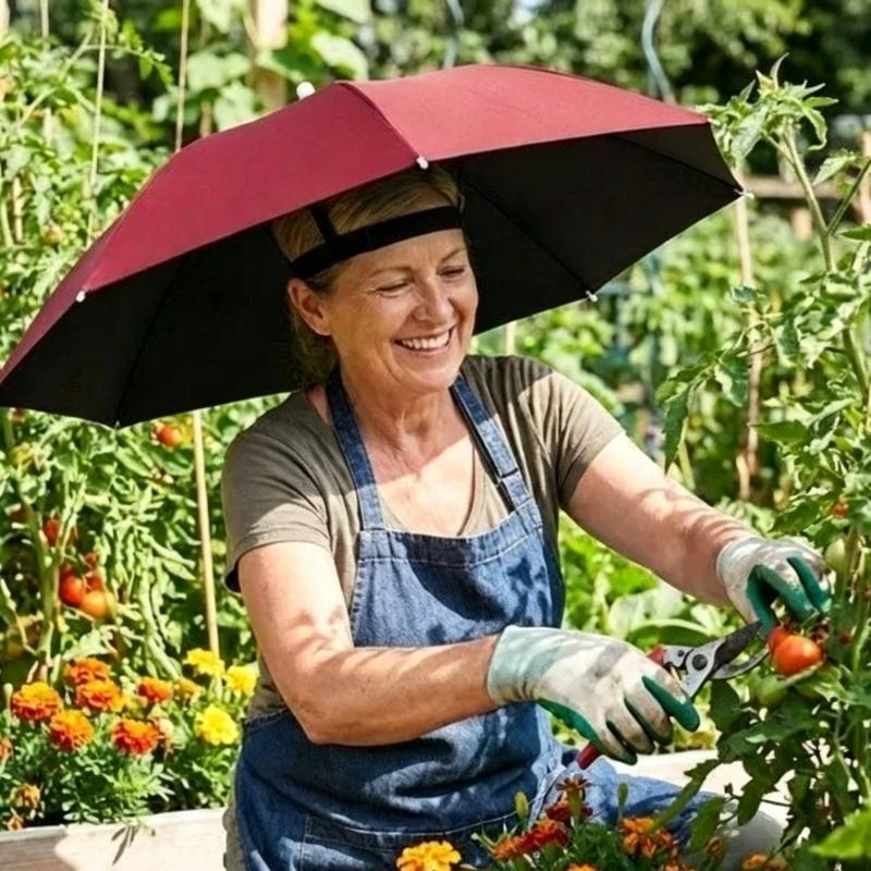 Outdoor Camping Umbrella - Topi Payung Lipat Anti UV Tahan