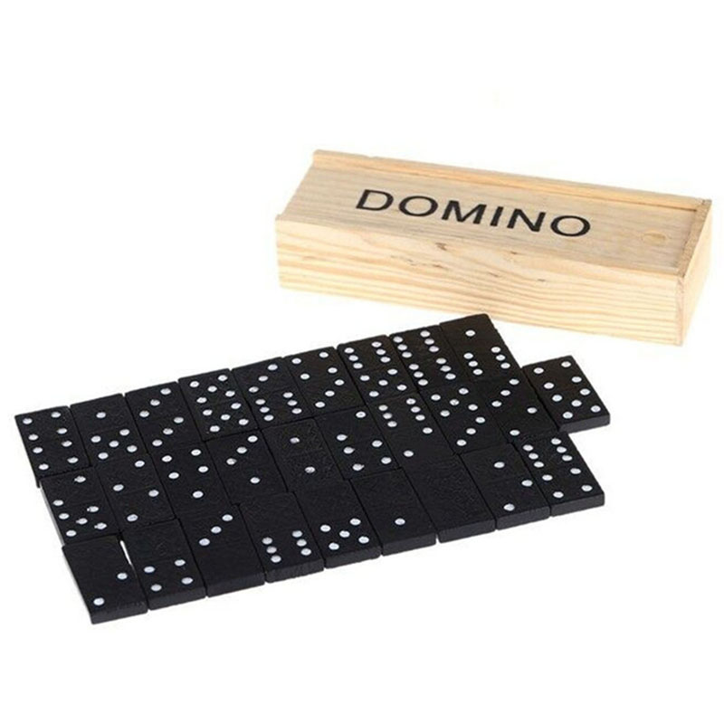 Outdoor Camping Games For Kids - 28 Buah/Set Permainan Papan Domino Kayu