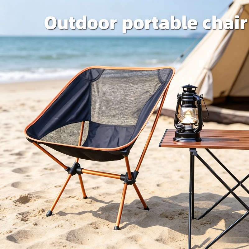 Outdoor Camping Loveseat - Kursi Bulan dari Paduan Aluminium Ultra-Ringan,
