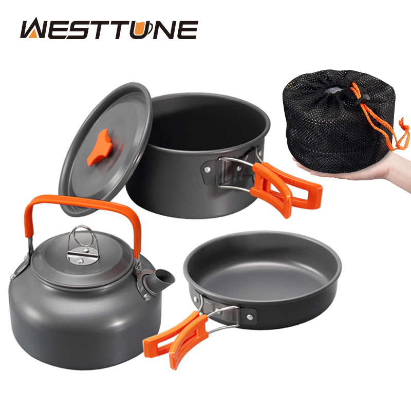Outdoor Camping Uk - WESTTUNE Peralatan Masak Berkemah Kit Aluminium