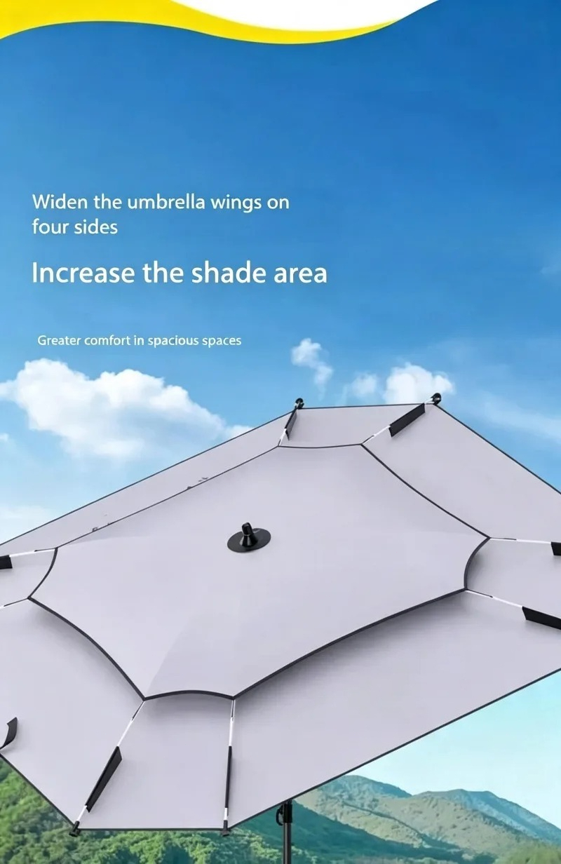Outdoor Camping Umbrella - Payung Pancing Persegi Portabel, Payung Tahan