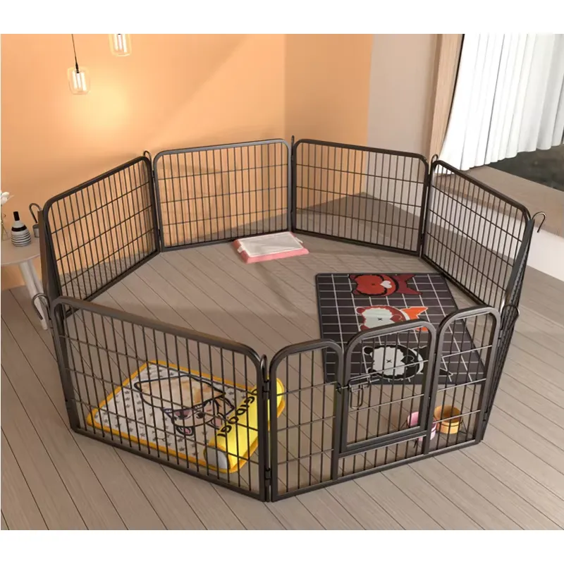 Outdoor Camping Dog Kennel - Pagar Anjing 8 Panel dari Baja