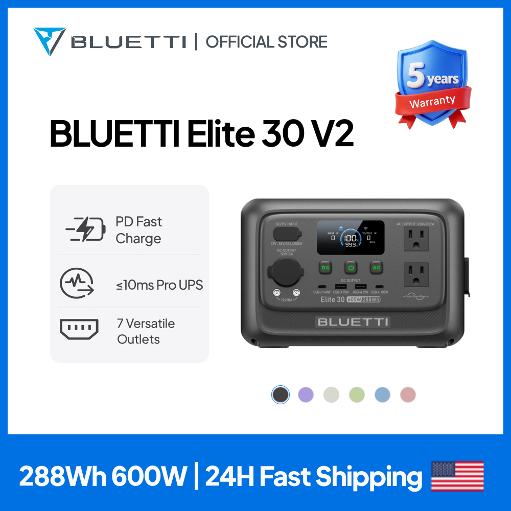 Outdoor Camping Outfit - 【Renew】BLUETTI Elite 30 V2 Stasiun Tenaga