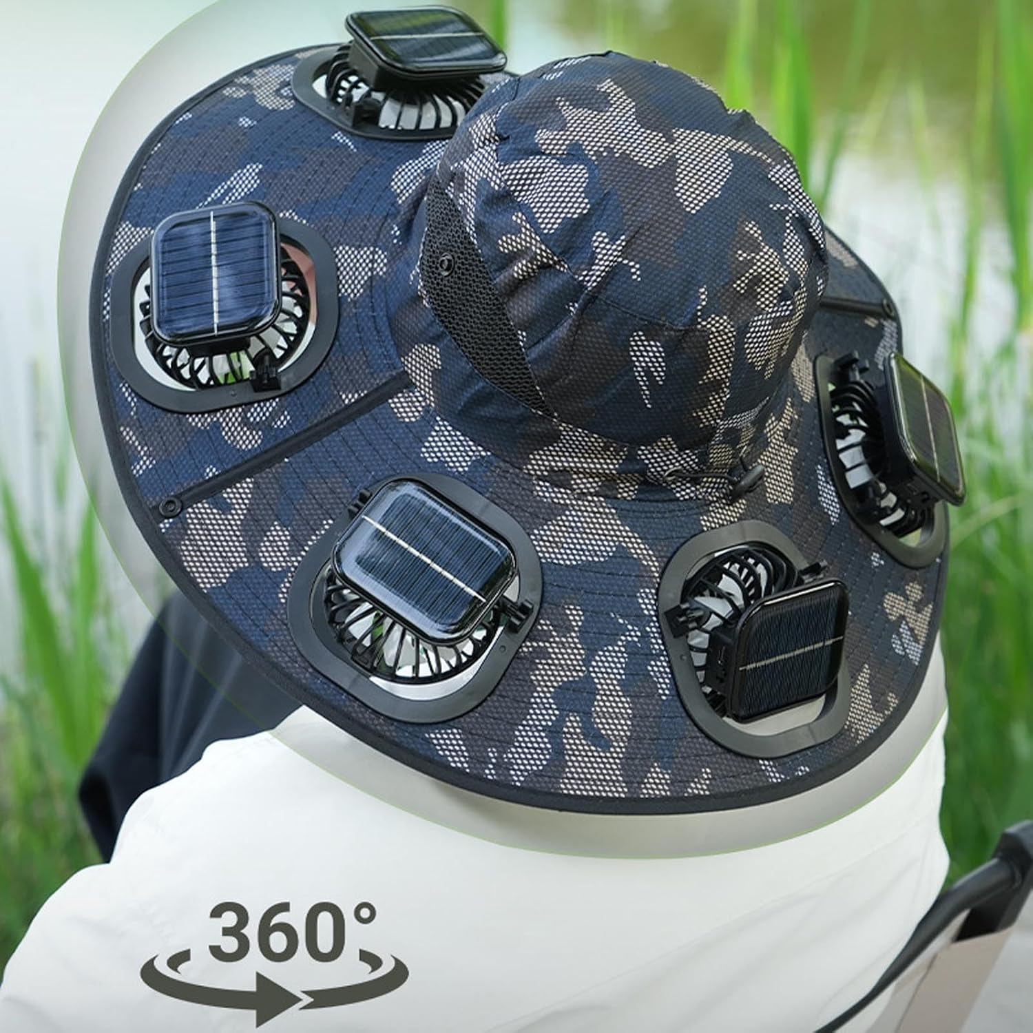 Topi Visor 6 Kipas Pendingin M - Outdoor Camping Fan ulasan dan harga