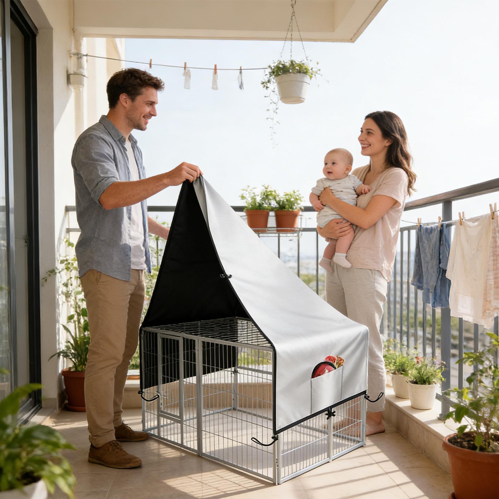 Penutup Kandang 210D Oxford, P - Outdoor Camping Dog Kennel ulasan dan harga