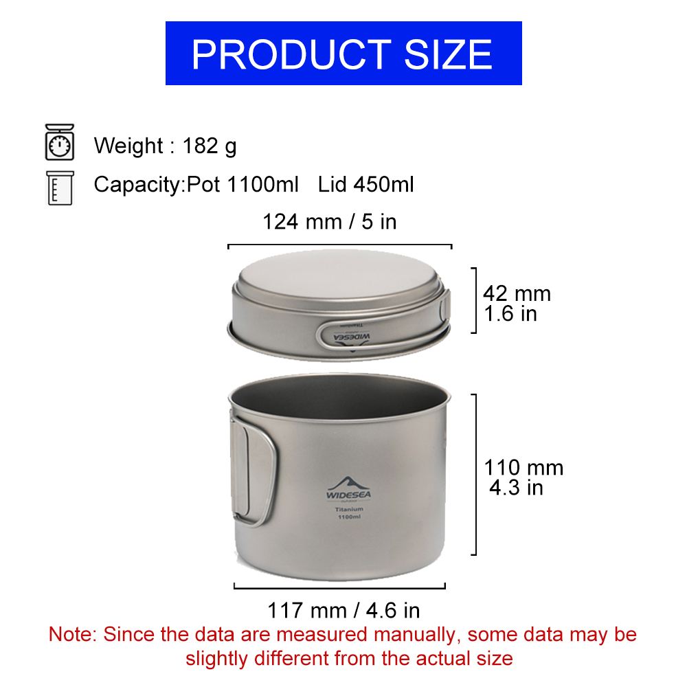 Widesea Panci Berkemah Titaniu - Outdoor Camping Uk ulasan dan harga