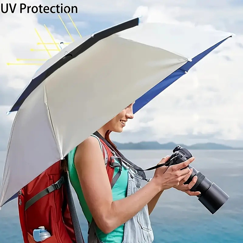 Topi Payung Pancing Lipat Dua  - Outdoor Camping Umbrella ulasan dan harga