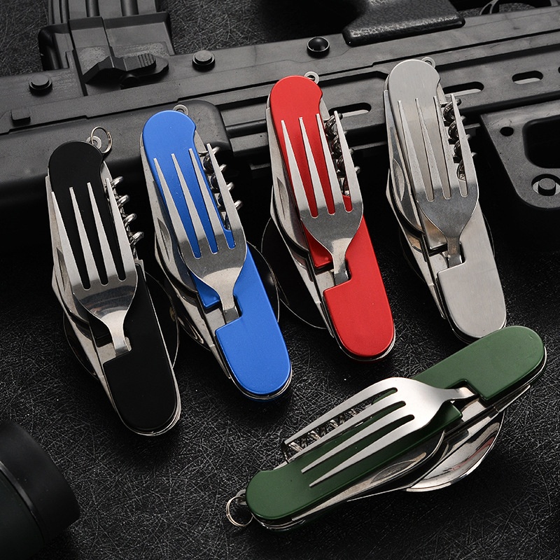 Peralatan makan lipat 4 in 1,  - Outdoor Camping Uk ulasan dan harga