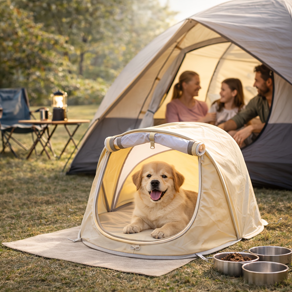 Tenda Hewan Peliharaan Lipat P - Outdoor Camping Dog Kennel ulasan dan harga