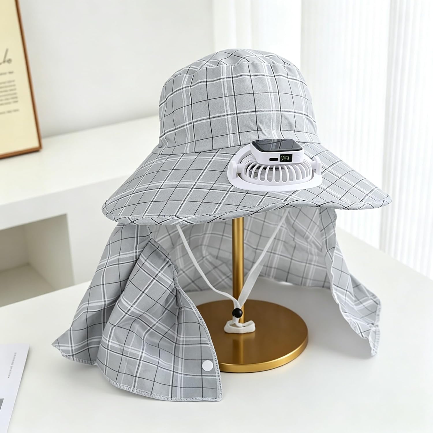 1PC Topi Kipas Pelindung Leher - Outdoor Camping Fan ulasan dan harga