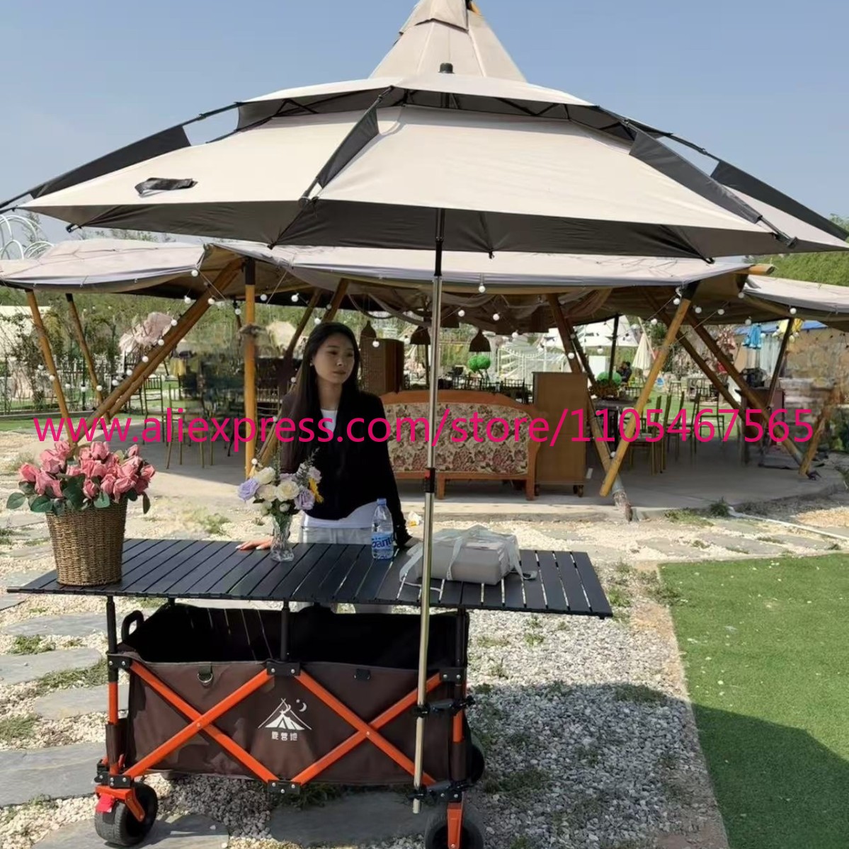 1PCS Gerobak Lipat Besar untuk - Outdoor Camping Umbrella ulasan dan harga