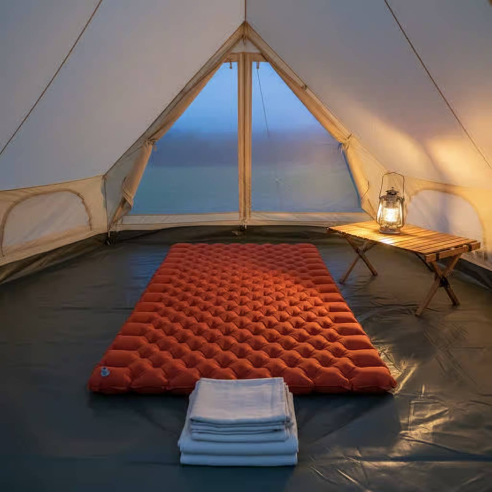 Matras Camping Tiup Nylon TPU  - Outdoor Camping Rugs ulasan dan harga
