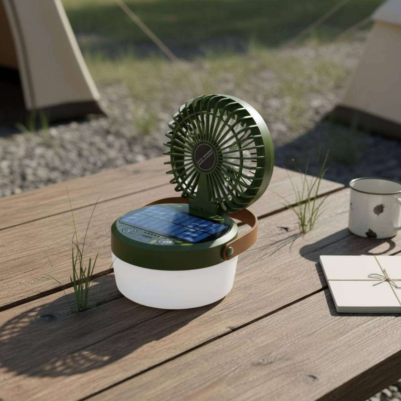 Lampu Kipas Tenaga Surya untuk - Outdoor Camping Fan ulasan dan harga