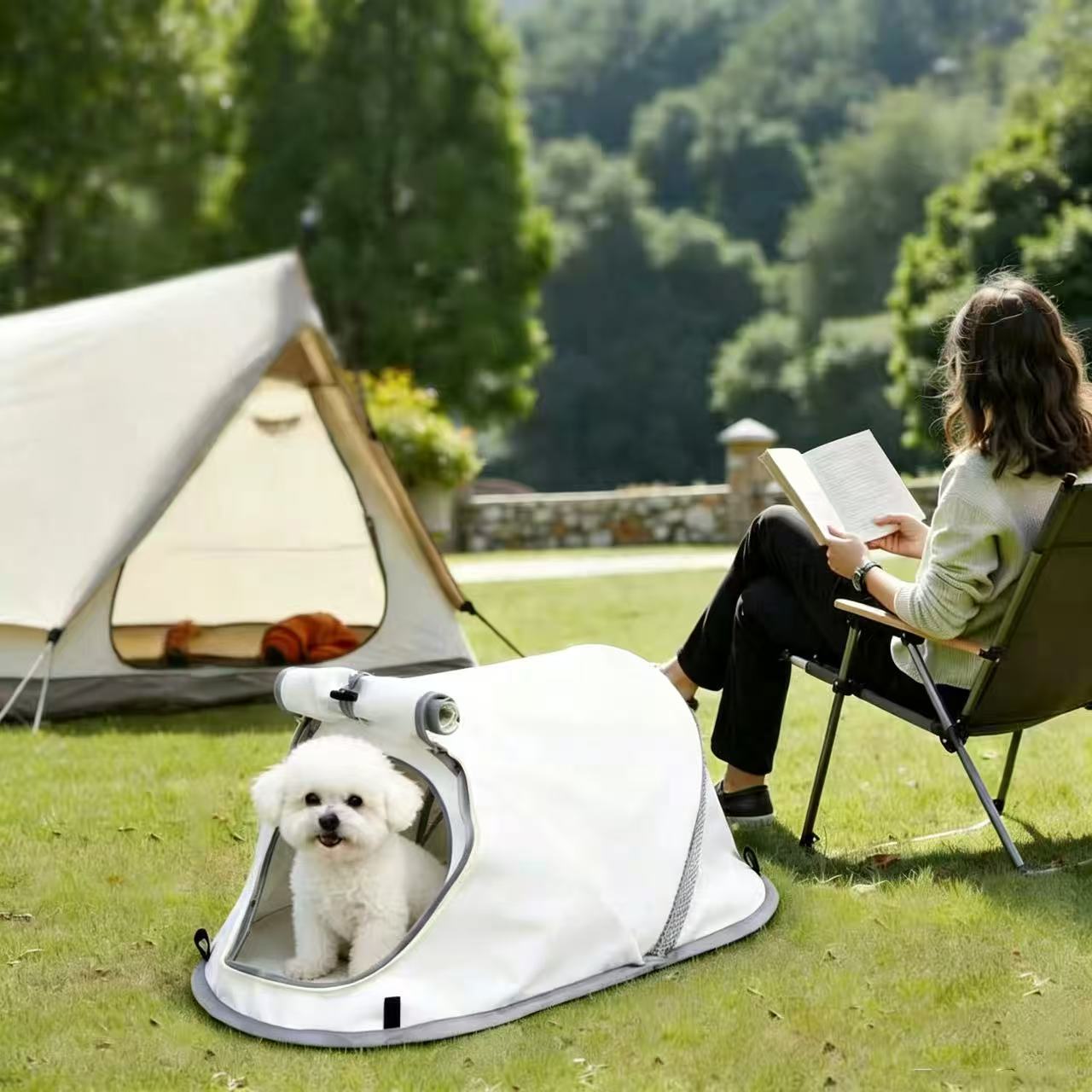 Tenda Hewan Peliharaan Lipat P - Outdoor Camping Dog Kennel ulasan dan harga