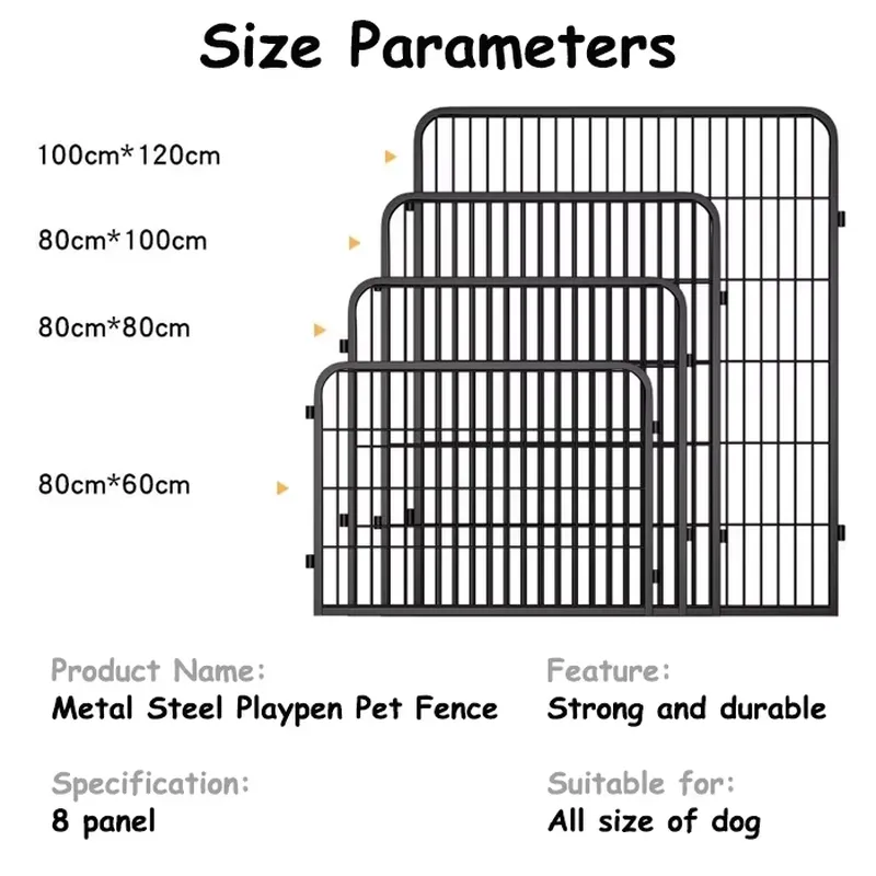 Pagar Anjing 8 Panel dari Baja - Outdoor Camping Dog Kennel ulasan dan harga