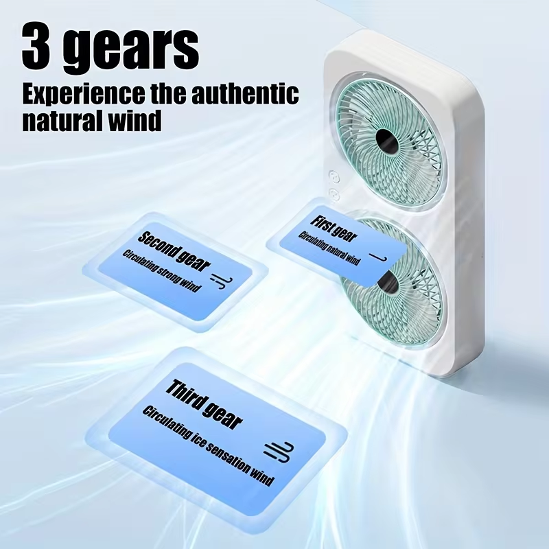 Kipas USB Dual Head dengan Bal - Outdoor Camping Fan ulasan dan harga