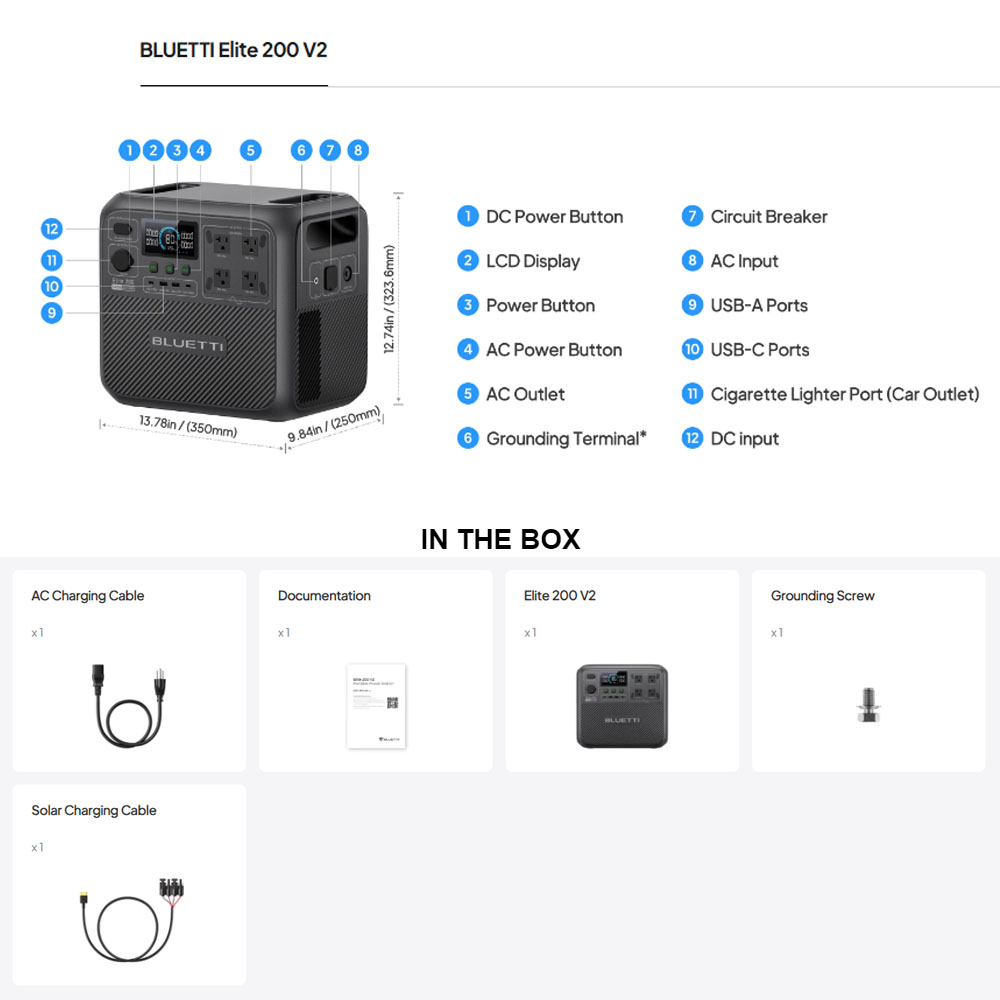【Renew】BLUETTI Elite 200 V2 St - Outdoor Camping Outfit ulasan dan harga