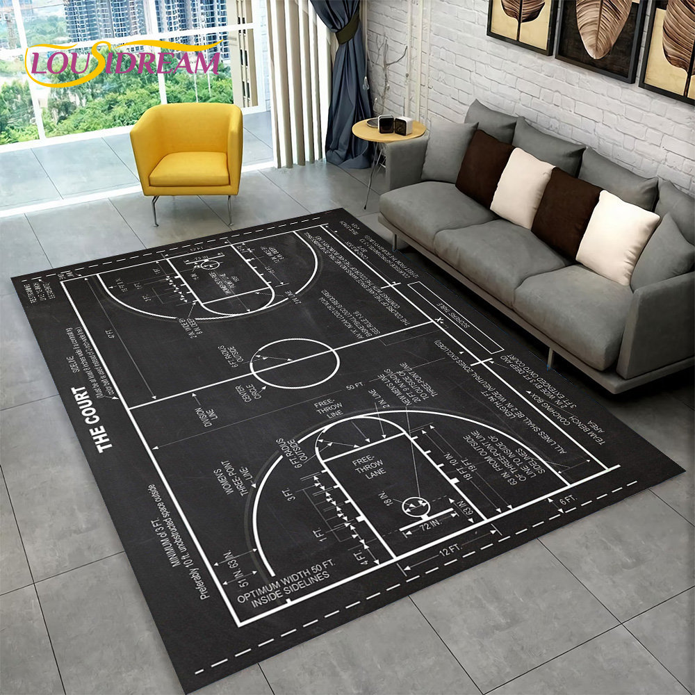 Karpet Area kartun basket 3D b - Outdoor Camping Mats Large ulasan dan harga