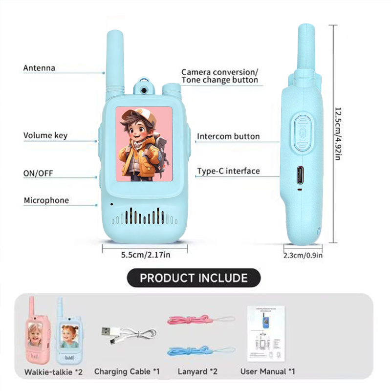2pcs Walkie Talkie Video Anak  - Outdoor Camping Games For Kids ulasan dan harga